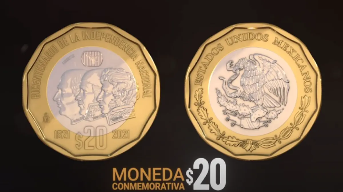 Moneda conmemorativa de 20 pesos bicentenario